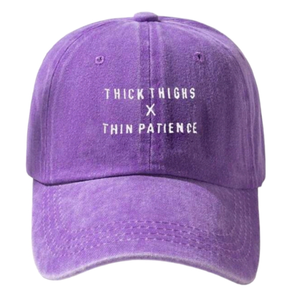Thick Thighs x Thin Patience Purple Hat